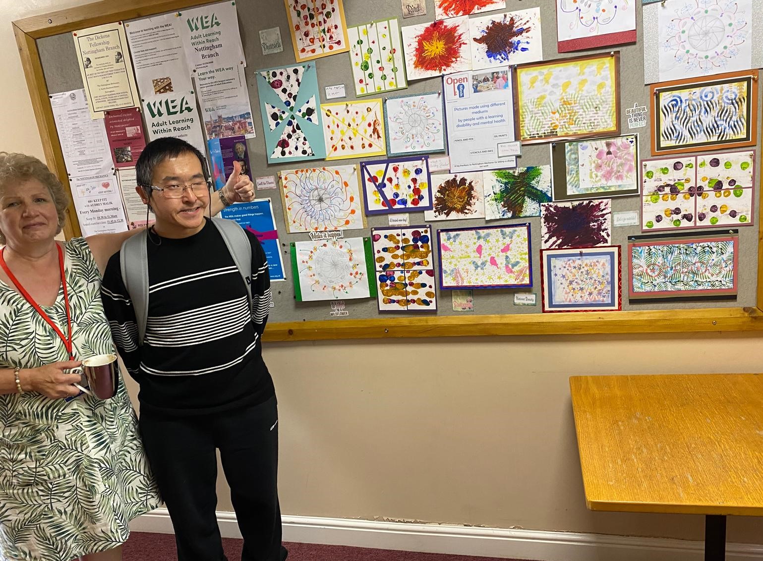 Sue (Facilitator) and Bobby membe